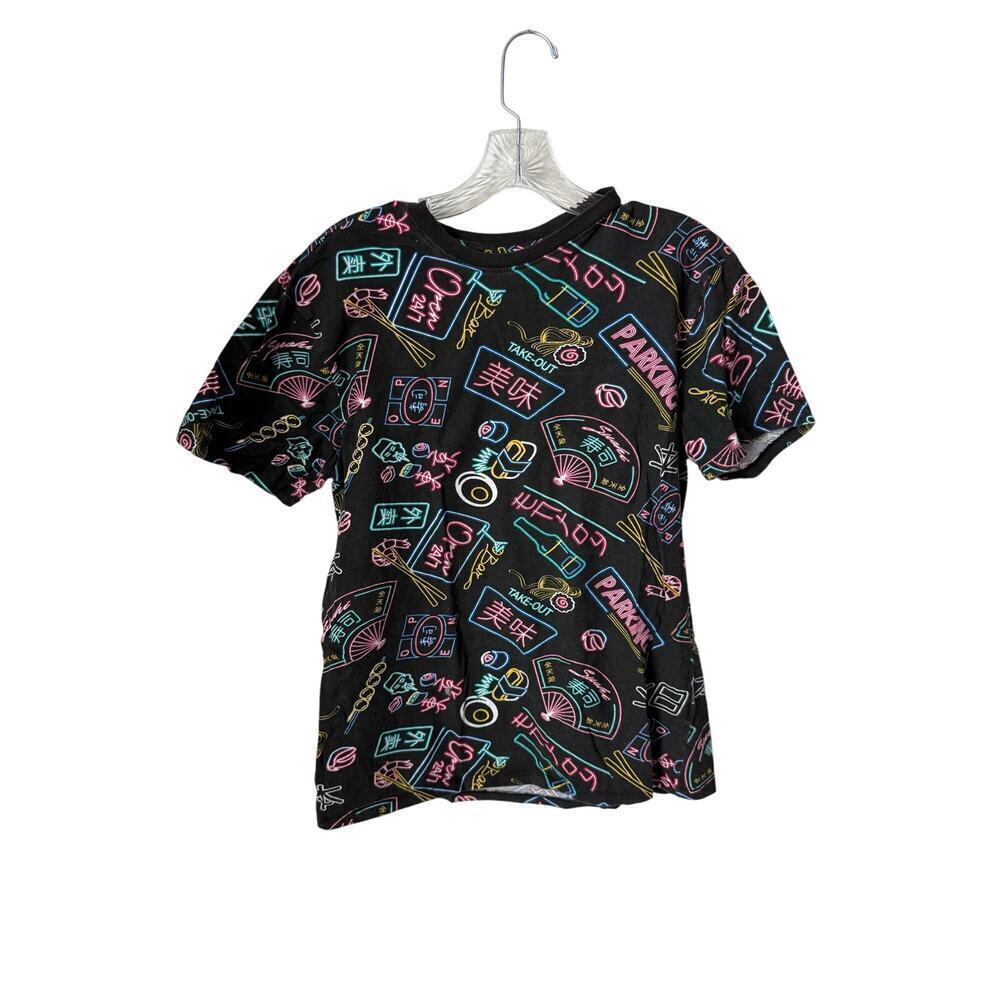 Upstanders Neon Sign Japanese Neon Graphic T-Shirt 100% Cotton Medium